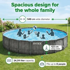 Intex Prism Frame Zwembad Rond - 549x122 Cm - 9-delig S526