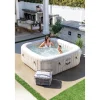 Intex PureSpa Chevron Deluxe Spa - 1098L - 6 Personen - Hardwaterzoutwatersysteem - 196x196x71cm
