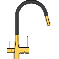 Invena Keukenkraan GLAMOUR Goud Keukenmengkraan Waterfiltratie Set