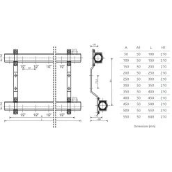 Invena 12-poorts messing verwarming verdeler gebouwen verdeelstuk