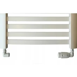Invena Witte axiaal thermostatische hoek set verwarmer PEX/Koper radiatoraansluiting