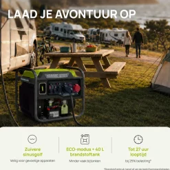 Könner & Söhnen Invertergenerator Ksb 110ie-1/3 11kW 230V/400V LED 12 V uitgang en USB-poort