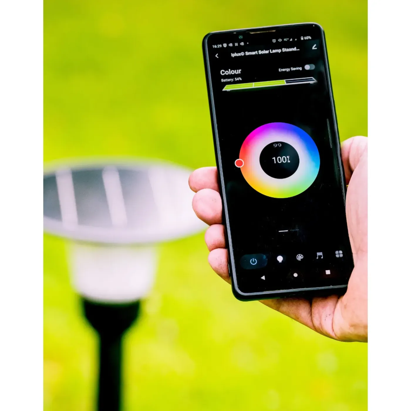 Iplux® Iplux Smart Solar Lamp Florence Staand 62cm - Hoge Kwaliteit Solar Tuinverlichting - Brandduur 15u