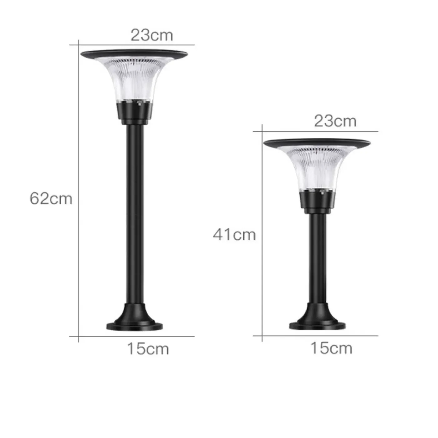 Iplux® Iplux Smart Solar Lamp Florence Staand 62cm - Hoge Kwaliteit Solar Tuinverlichting - Brandduur 15u