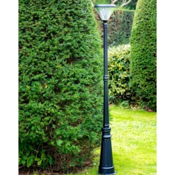 Iplux Solar Lantaarnpaal Paris 200cm - Hoge Kwaliteit Solar Tuinverlichting - Brandduur 15 Uur