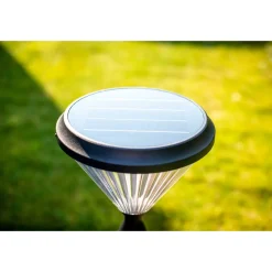 Iplux Solar Lantaarnpaal Paris 200cm - Hoge Kwaliteit Solar Tuinverlichting - Brandduur 15 Uur