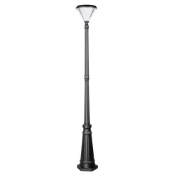 Iplux Solar Lantaarnpaal Paris 200cm - Hoge Kwaliteit Solar Tuinverlichting - Brandduur 15 Uur
