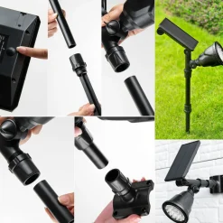 Iplux® Iplux Solar Led Tuinspot Pro Performance 600 Lumen - Hoge Kwaliteit Prikspot - Brandduur 15 Uur