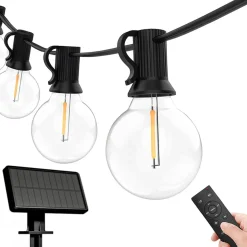 Iplux Solar Lichtsnoer Venice 10m - Hoge Kwaliteit Solar Lichtslinger - Brandduur 15 Uur