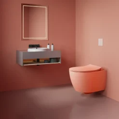 Isvea Sentimenti Hangtoilet Met Bidetfunctie - Randloos - Zalmroze