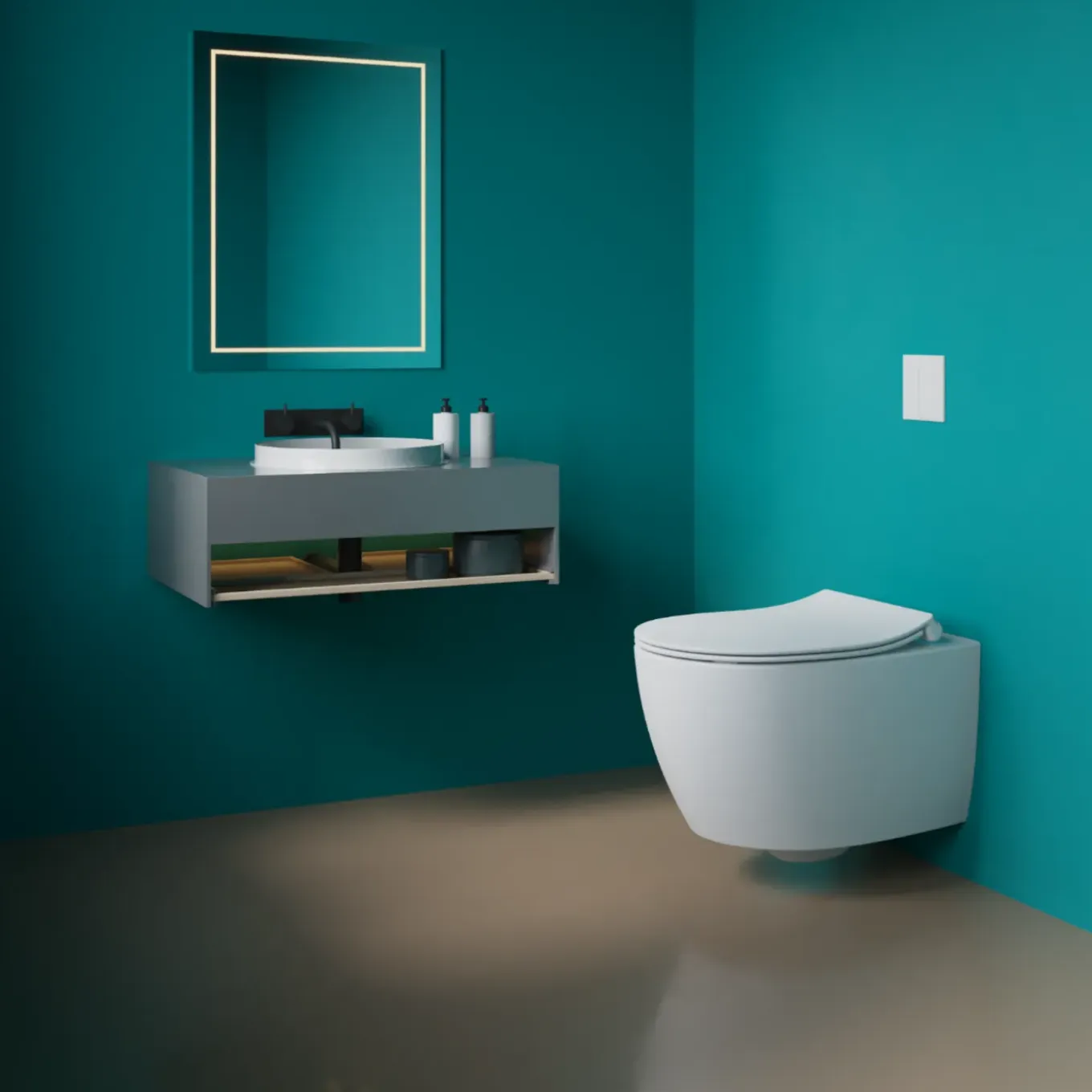 Isvea Sentimenti Hangtoilet Met Bidetfunctie - Randloos - Glanzend Wit