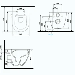 Isvea Sentimenti Hangtoilet Met Bidetfunctie - Randloos - Glanzend Wit
