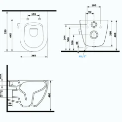 Isvea Sentimenti Hangtoilet Met Bidetfunctie - Randloos - Mat Zwart