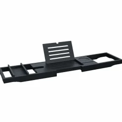 Ivol Bamboe Badplank - Uitschuifbare Badbrug - Zwart
