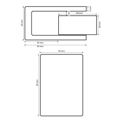 Ivol Design Trapleuning Zwart Rechthoekig - 350 Cm Met 4 Houders