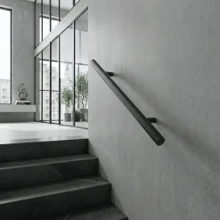 Ivol Design Trapleuning Zwart - 80 Cm + 2 Houders