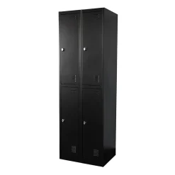 Ivol Ivol Metalen Lockerkast Zwart - 60x185x45 Cm - 4 Deurs