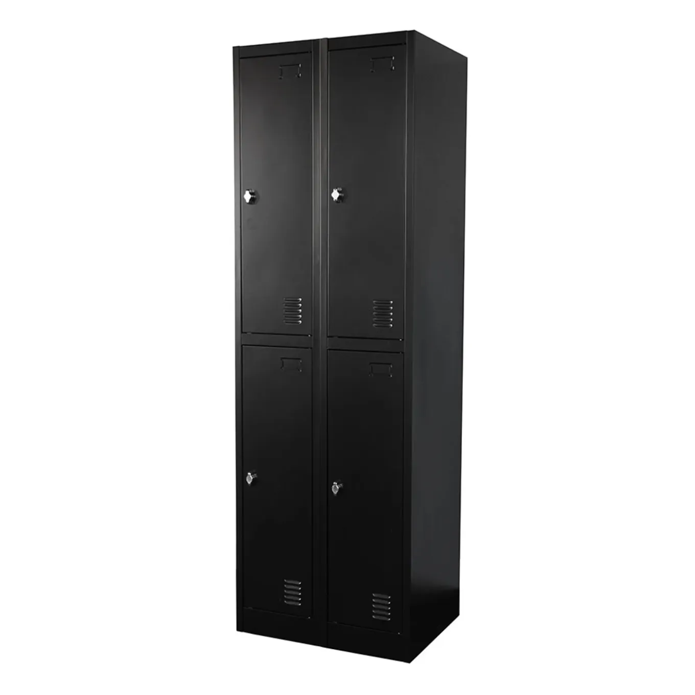 Ivol Ivol Metalen Lockerkast Zwart - 60x185x45 Cm - 4 Deurs