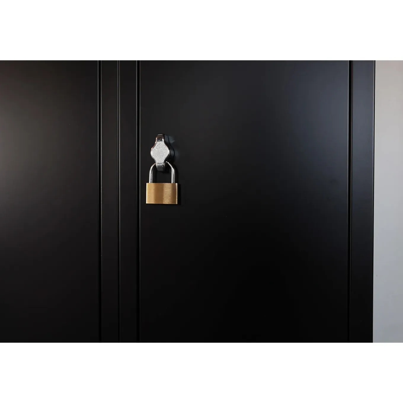 Ivol Ivol Metalen Lockerkast Zwart - 60x185x45 Cm - 4 Deurs