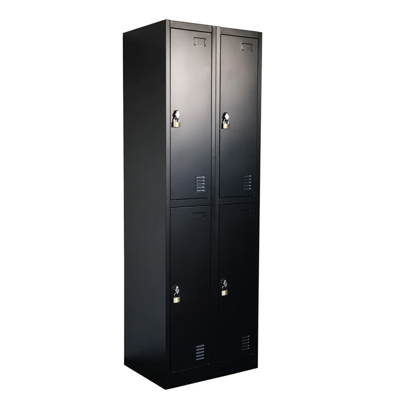 Ivol Ivol Metalen Lockerkast Zwart - 60x185x45 Cm - 4 Deurs