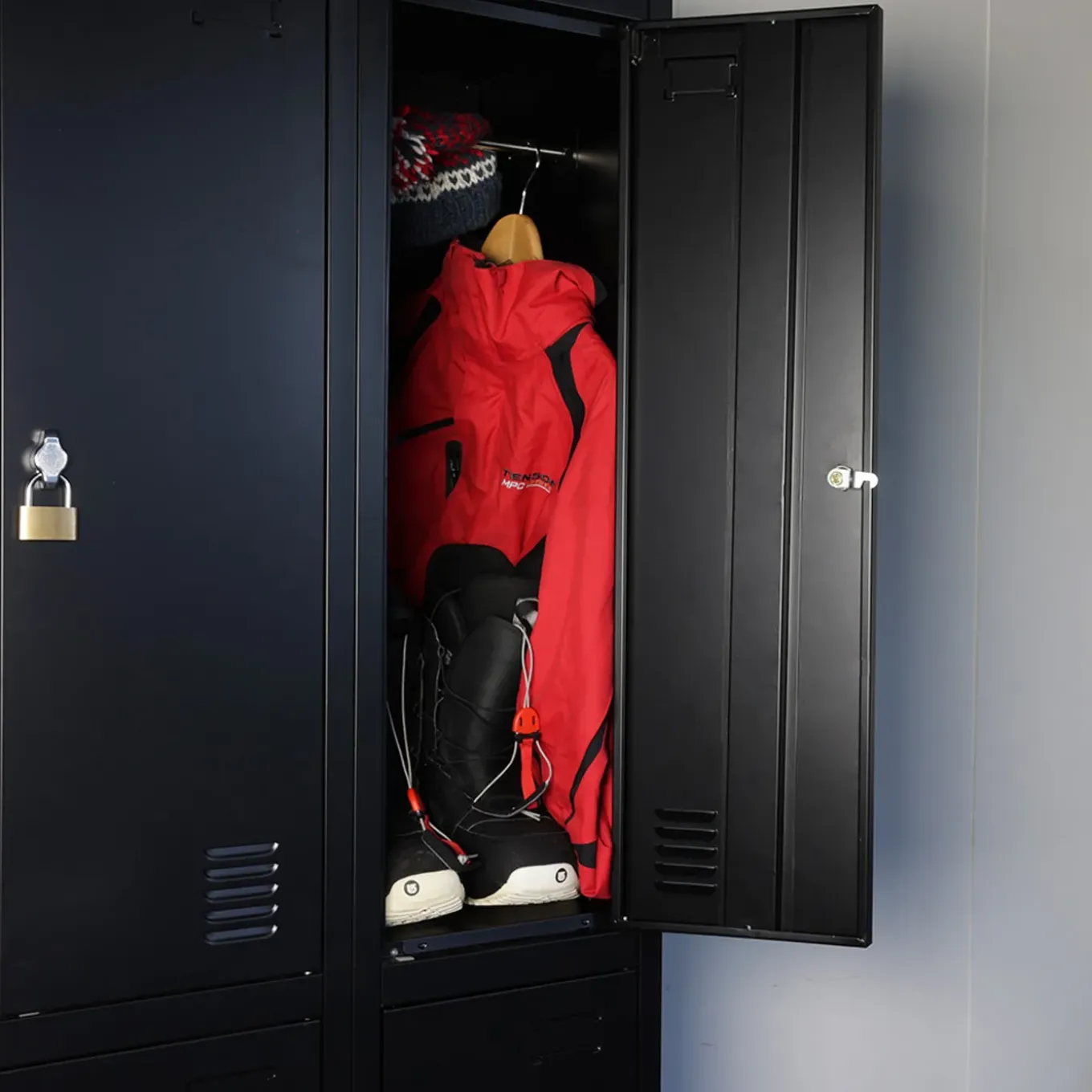 Ivol Ivol Metalen Lockerkast Zwart - 60x185x45 Cm - 4 Deurs