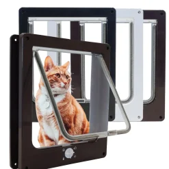 Ivol Kattenluik 19x22x5,5 Cm - Bruin - 4 Vergrendelingsstanden