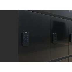 Ivol Lockerkast Met Digitaal Cijferslot - Zwart - 112x42x150 Cm - 9 Lockers