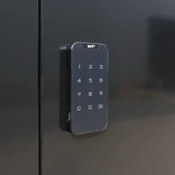 Ivol Lockerkast Met Digitaal Cijferslot - Zwart/wit - 112x42x150 Cm - 9 Lockers
