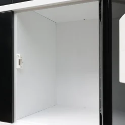 Ivol Lockerkast Met Digitaal Cijferslot - Zwart/wit - 112x42x150 Cm - 9 Lockers