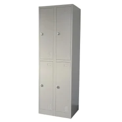 Ivol Metalen Lockerkast Grijs - 60x185x45 Cm - 4 Deurs