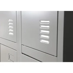 IVOL Metalen Lockerkast Grijs - 90x185x45 Cm - 6 Deurs