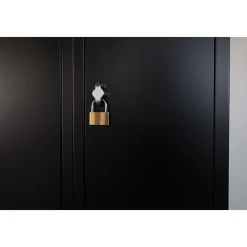 IVOL Metalen Lockerkast Zwart - 90x185x45 Cm - 6 Deurs