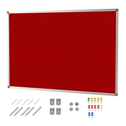 Ivol Prikbord Vilt 100x200 Cm - Rood
