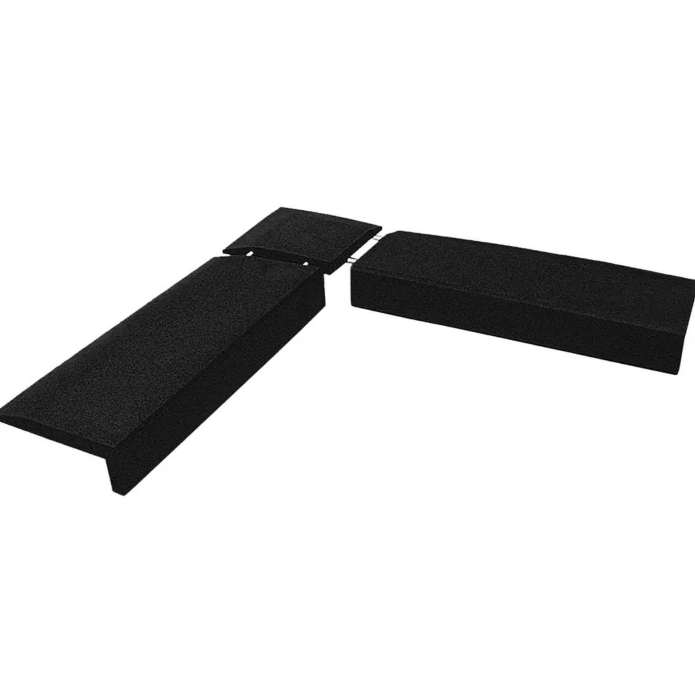 Ivol Rubber Rand Opsluitband L-vormig - 100x40x14,5 Cm - Zwart