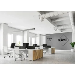 IVOL Whiteboard Zonder Rand - 100x200 Cm - Grijs