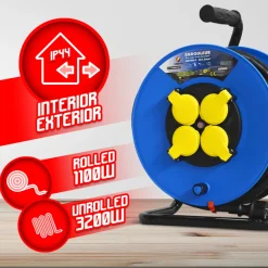 I-WATTS PRO - Rol 4 stopcontacten-H07EN-3G1,5MM²-25M