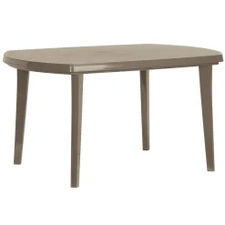Jardin tuintafel Elise kunststof cappuccino 137x90cm