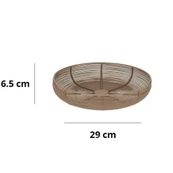JENS Living Fruitmand Pim - Draadmand - Ø29 X 6.5 Cm - Taupe