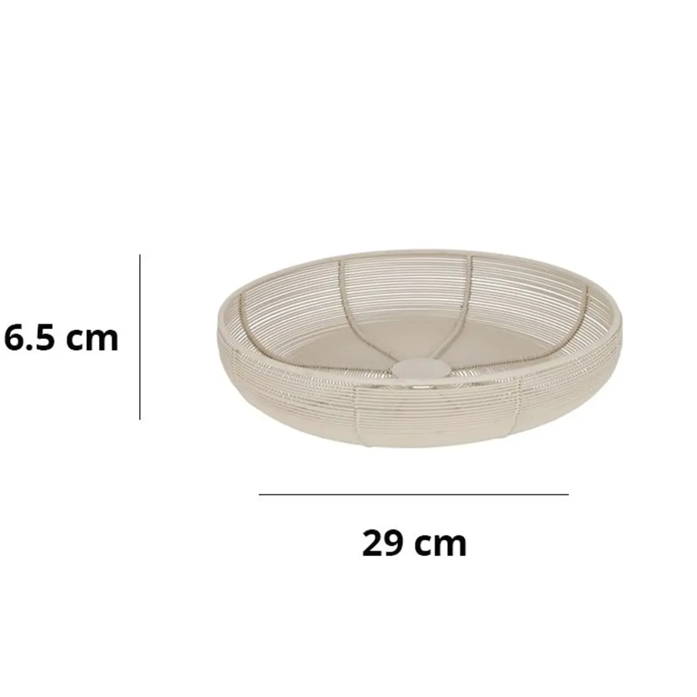 JENS Living Fruitmand Pim - Draadmand - Ø29 X 6.5 Cm - Wit