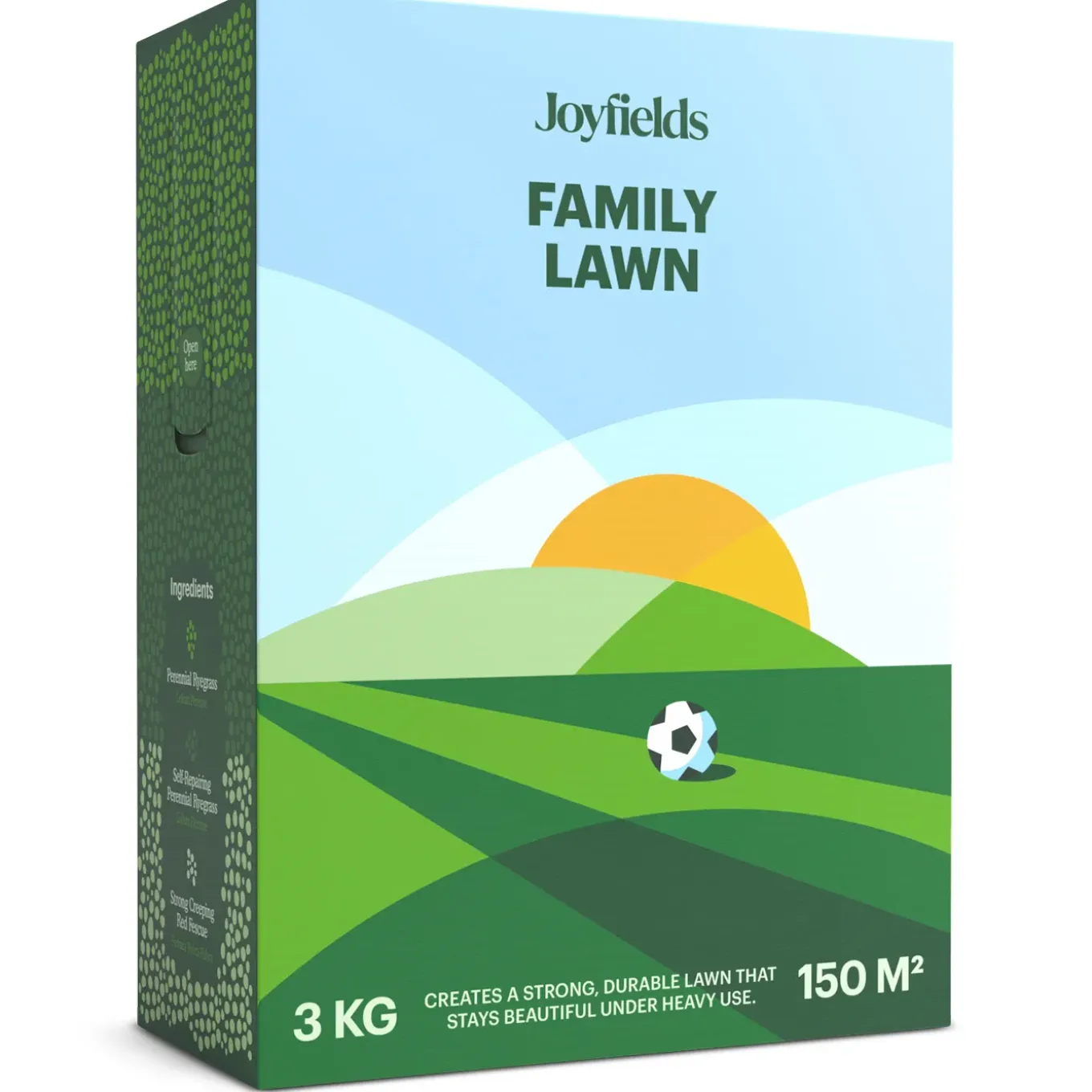 Joyfields sport- en speelgazon graszaad 3 kg - gazonherstel en aanleg - met anti-vogelvraatcoating