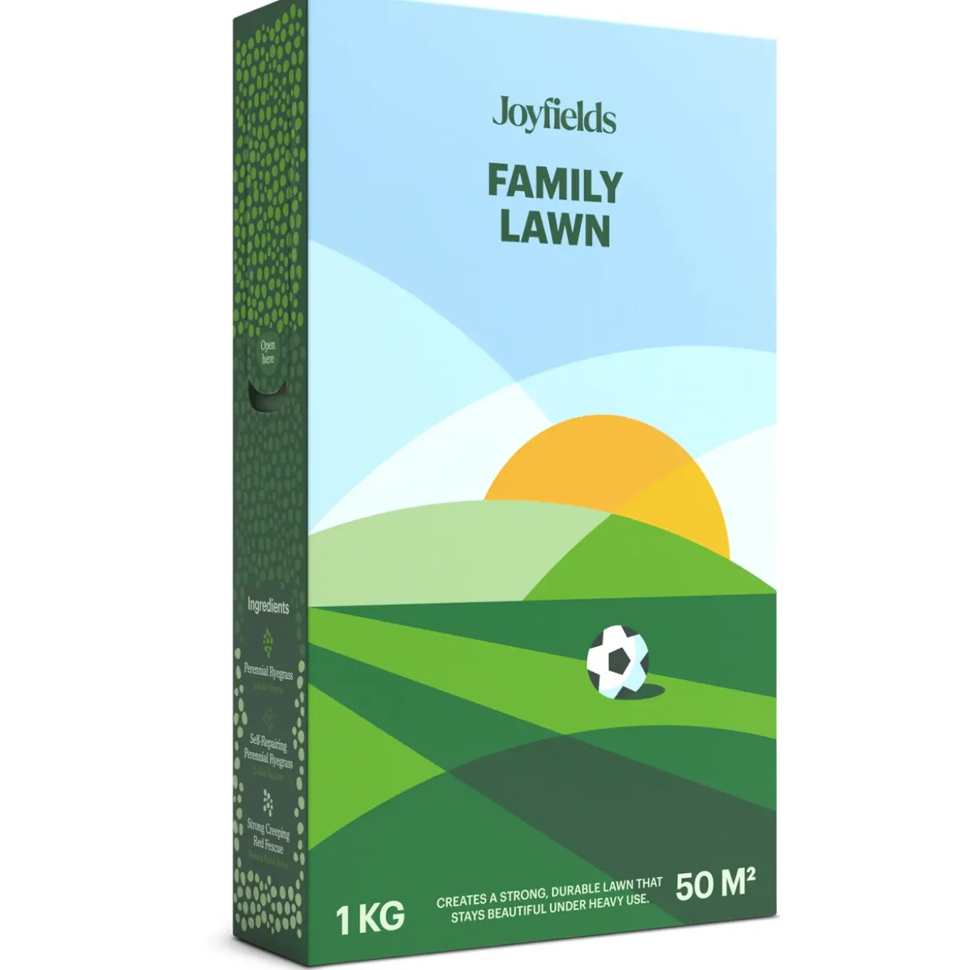 Joyfields sport- en speelgazon graszaad 1 kg - gazonherstel en aanleg - met anti-vogelvraatcoating
