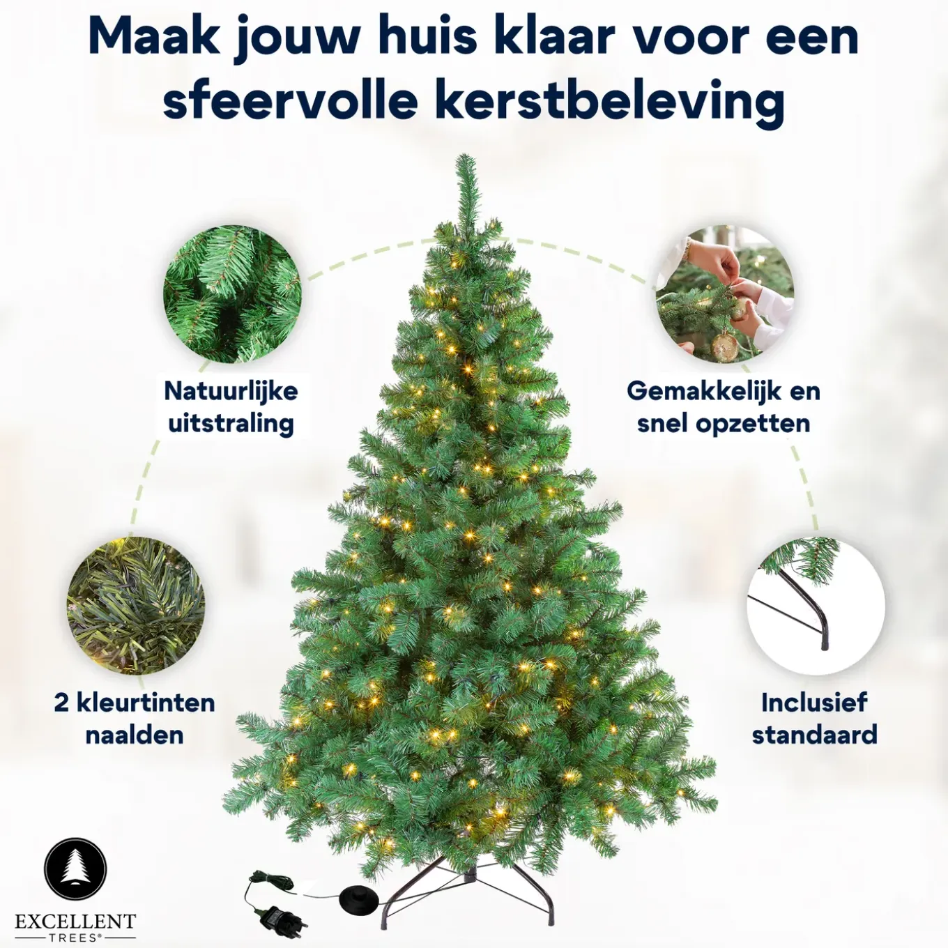 Kerstboom Excellent Trees Led Stavanger 120 Cm Met Verlichting