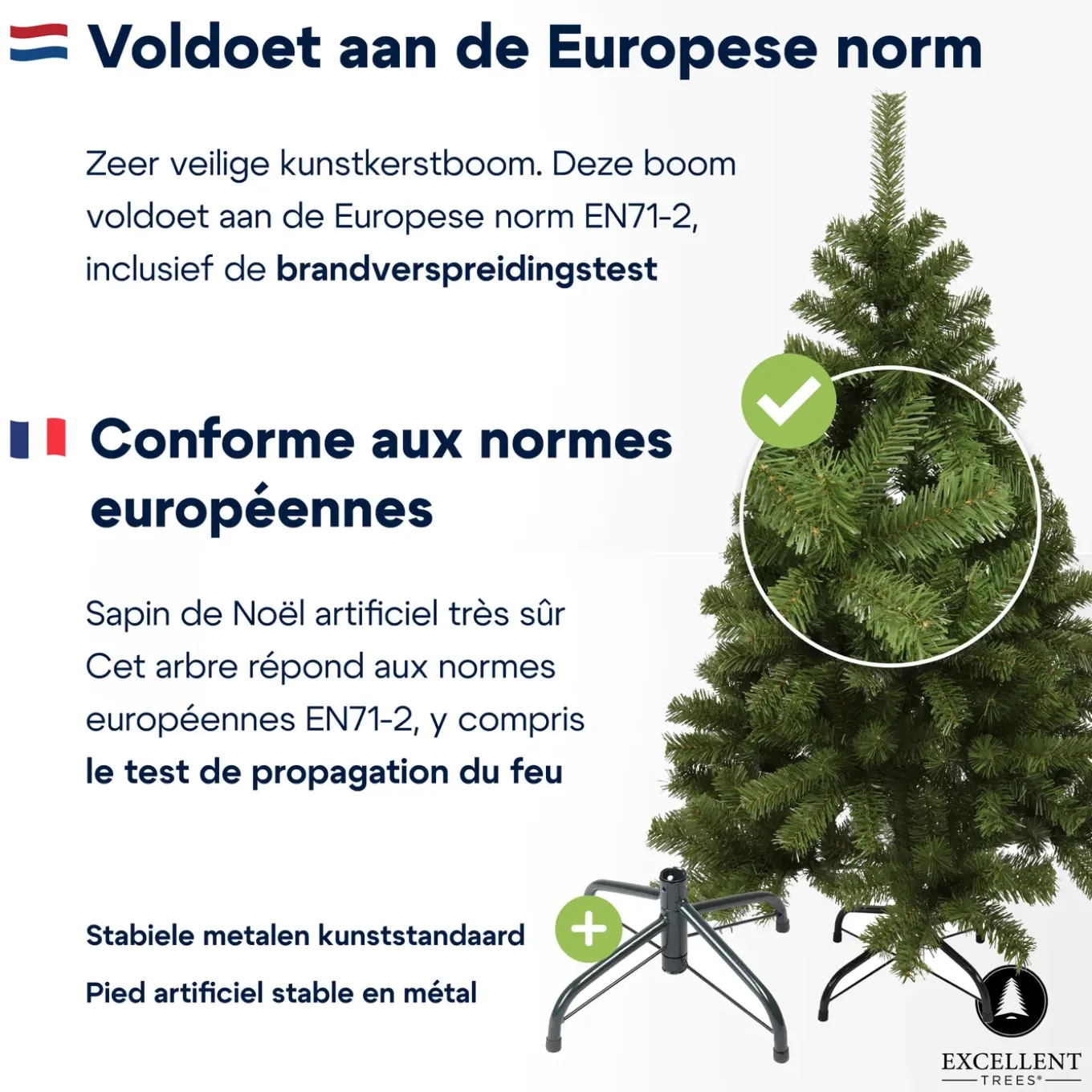 Kerstboom Excellent Trees Oppdal 120 Cm - Slanke Kunstkerstboom