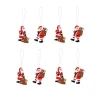 G. Wurm Kersthangers - 8x - Kerstman - Hout - 6 Cm - Kerstornamenten