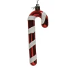 Kersthangers Zuurstokken - 2x - Rood/wit - H12 Cm - Kunststof
