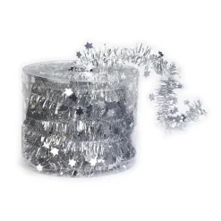 Kerstslinger Dun - Zilver - 3,5 X 700 Cm - Guirlande Folie