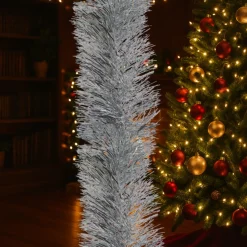 Decoris Kerstslingers - Zilver - Folie - 10 X 270 Cm - Kerstboom Versieringen
