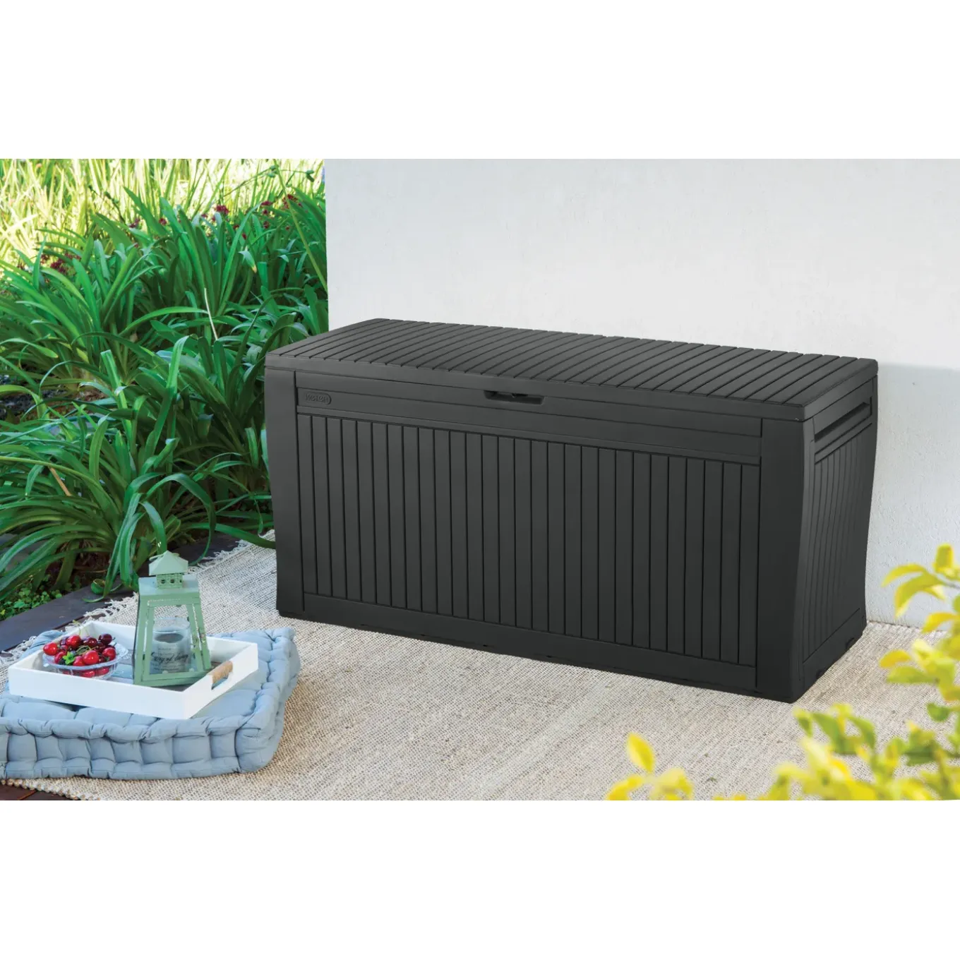 Keter Kussenbox Comfy - Kunststof - Antraciet - 270L - 116,7x44,7x57cm