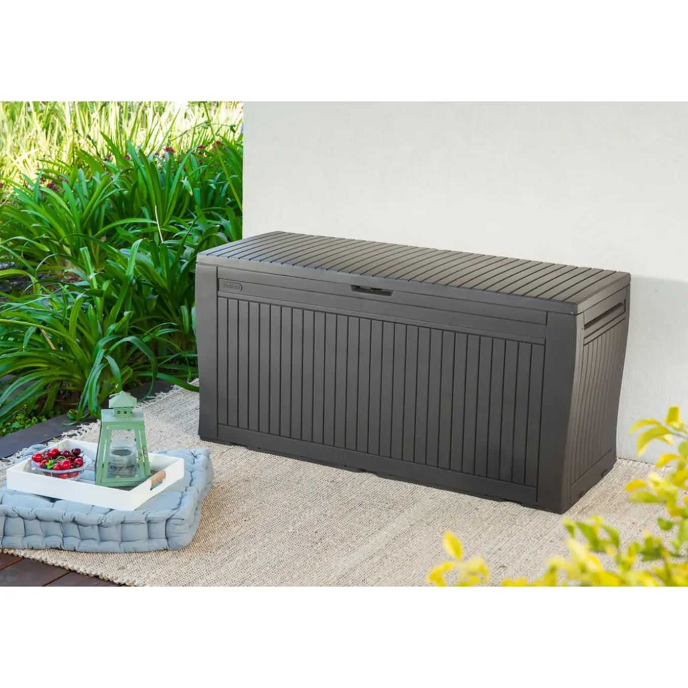 Keter Kussenbox Comfy - Kunststof - Antraciet - 270L - 116,7x44,7x57cm