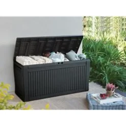 Keter Kussenbox Comfy - Kunststof - Antraciet - 270L - 116,7x44,7x57cm